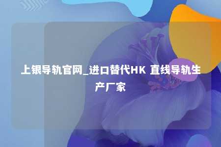 上银导轨官网_进口替代HK 直线导轨生产厂家