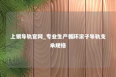 上银导轨官网_专业生产循环滚子导轨支承规格