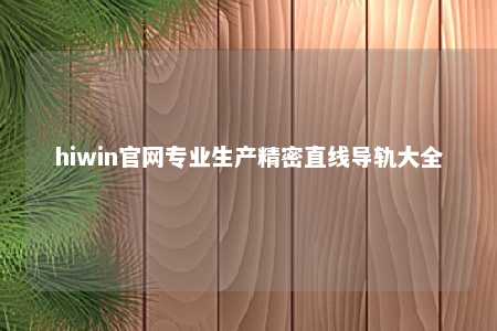 hiwin官网专业生产精密直线导轨大全