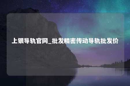 上银导轨官网_批发精密传动导轨批发价