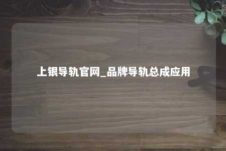 上银导轨官网_品牌导轨总成应用