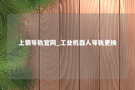 上银导轨官网_工业机器人导轨更换