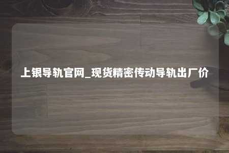 上银导轨官网_现货精密传动导轨出厂价