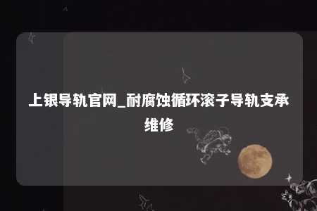 上银导轨官网_耐腐蚀循环滚子导轨支承维修