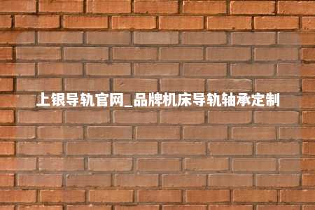 上银导轨官网_品牌机床导轨轴承定制