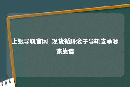 上银导轨官网_现货循环滚子导轨支承哪家靠谱