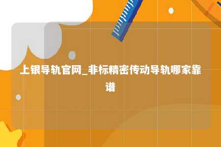 上银导轨官网_非标精密传动导轨哪家靠谱