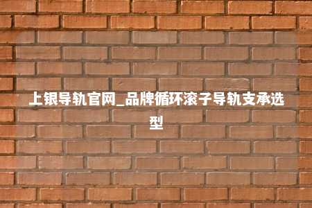 上银导轨官网_品牌循环滚子导轨支承选型