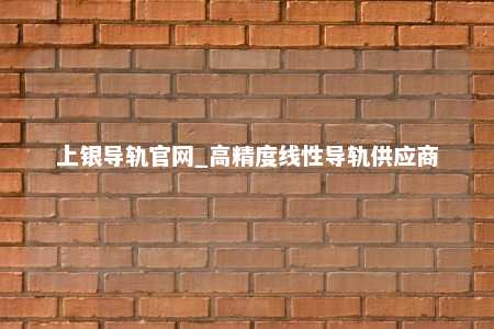 上银导轨官网_高精度线性导轨供应商