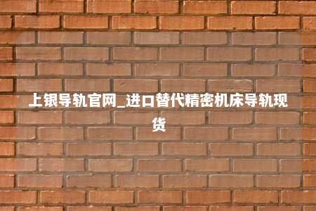 上银导轨官网_进口替代精密机床导轨现货