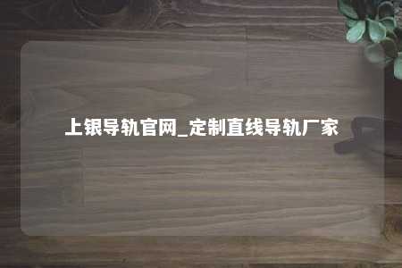 上银导轨官网_定制直线导轨厂家