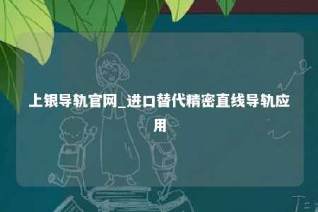 上银导轨官网_进口替代精密直线导轨应用