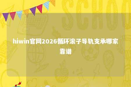hiwin官网2026循环滚子导轨支承哪家靠谱