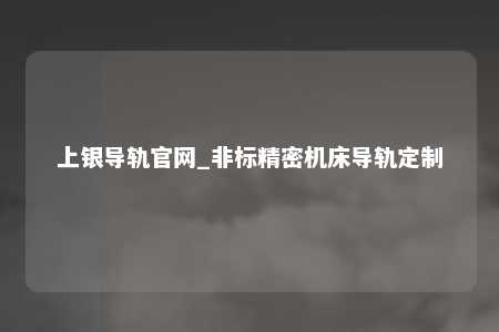 上银导轨官网_非标精密机床导轨定制