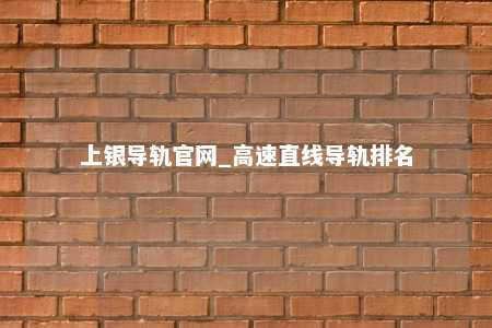 上银导轨官网_高速直线导轨排名