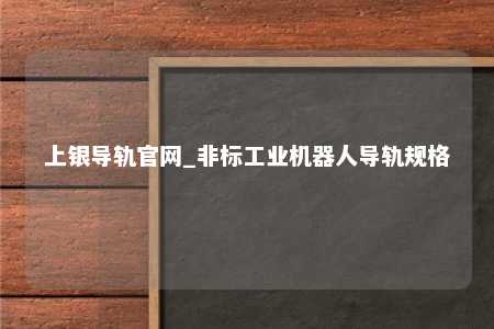 上银导轨官网_非标工业机器人导轨规格