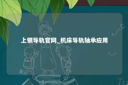 上银导轨官网_机床导轨轴承应用