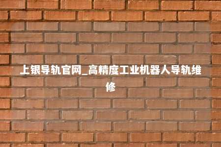 上银导轨官网_高精度工业机器人导轨维修