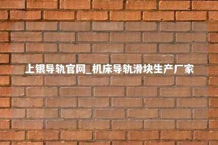 上银导轨官网_机床导轨滑块生产厂家