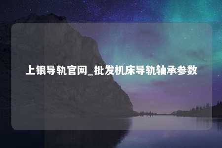 上银导轨官网_批发机床导轨轴承参数