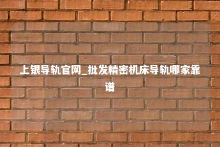 上银导轨官网_批发精密机床导轨哪家靠谱