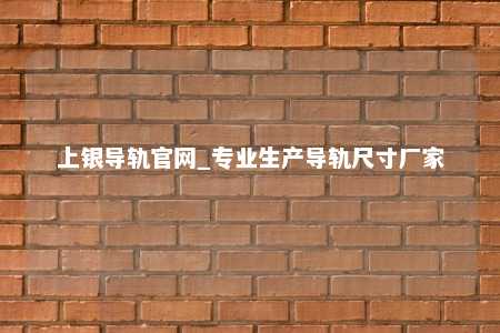 上银导轨官网_专业生产导轨尺寸厂家