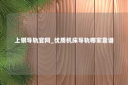 上银导轨官网_优质机床导轨哪家靠谱