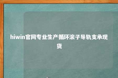 hiwin官网专业生产循环滚子导轨支承现货