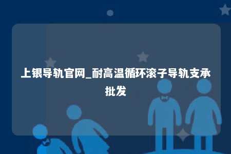 上银导轨官网_耐高温循环滚子导轨支承批发